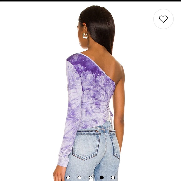 Ember One Shoulder Top in Purple Tie Dye - Picture 4 of 5